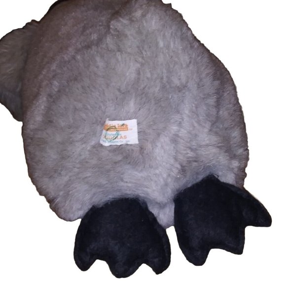 VTG Douglas Cuddle Toy Emperor Penguin Realistic Grey Stuffed Plush 1985 Rare - Picture 8 of 11